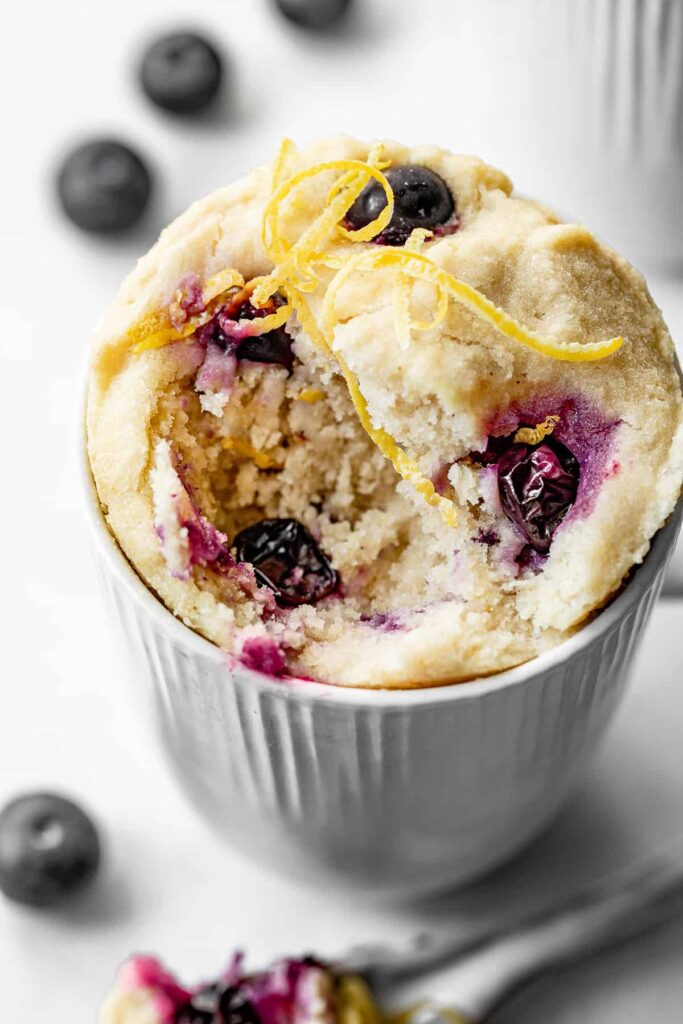 Keto Blueberry Mug Cake - Kirbie's Cravings