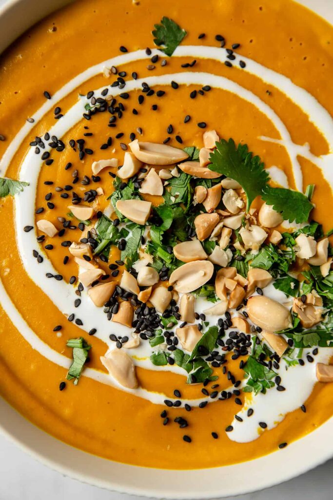 Easy Creamy Sweet Potato and Peanut Soup - Vegan & GF - Early Brawd